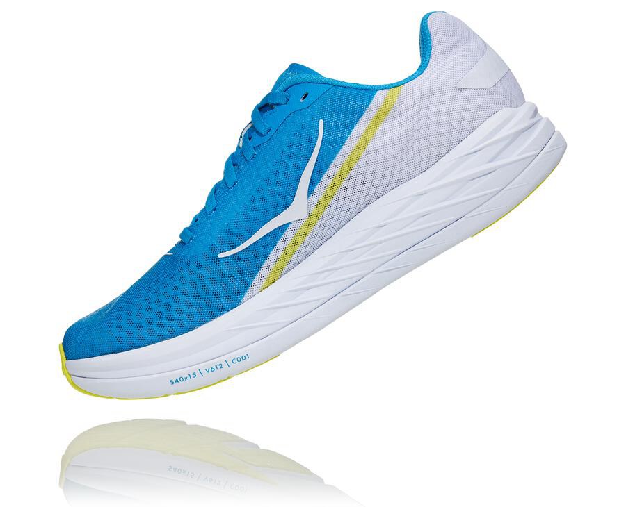 Hoka One One Rocket X Löparskor Dam - Vita/Blå - CYLHG-9158